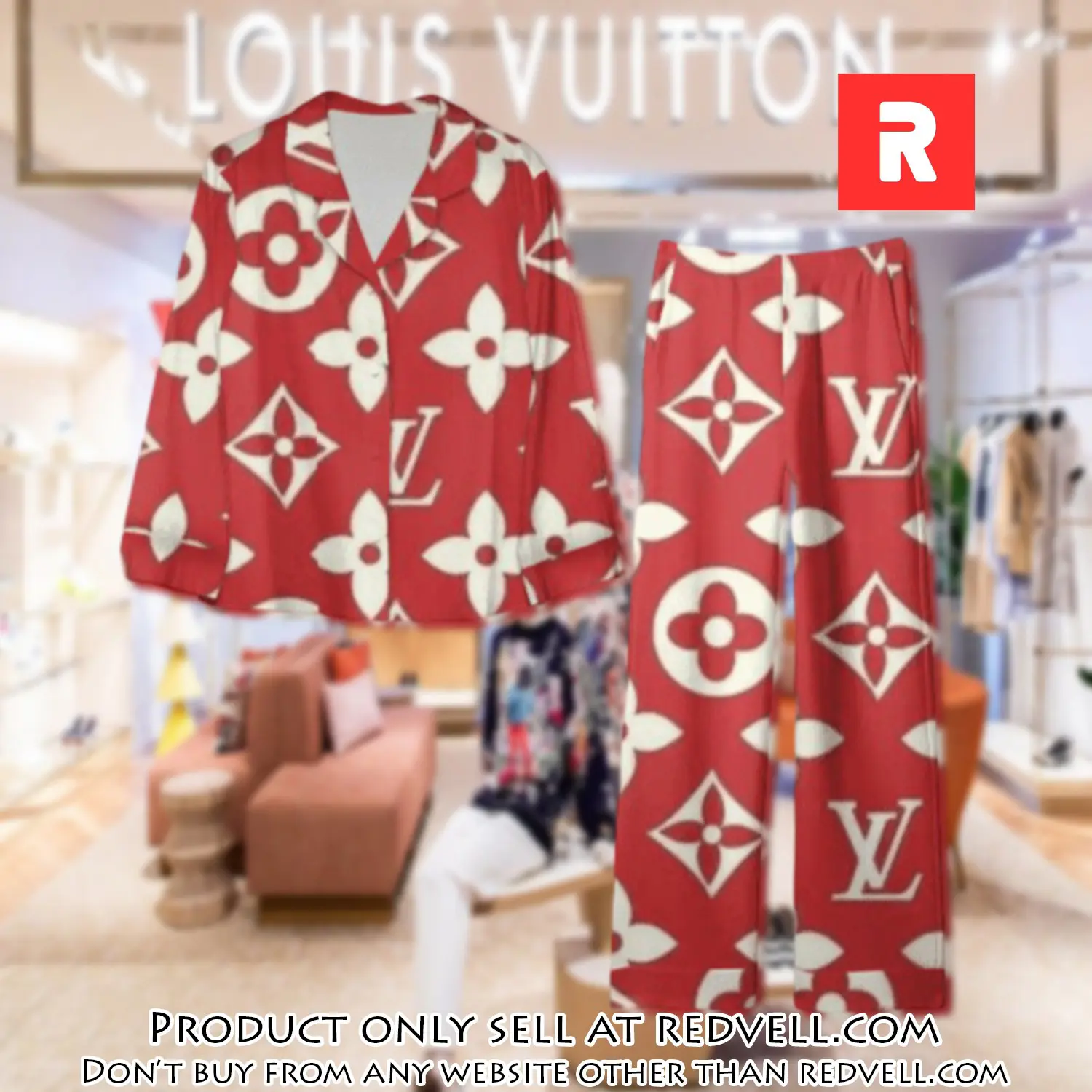 Trending luxury lv satin pajama set pjs1037 rv5532294